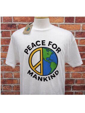 New! PEACE FOR MANKIND 100% Cotton Lightweight T-Shirt MSRP $28 Sz L